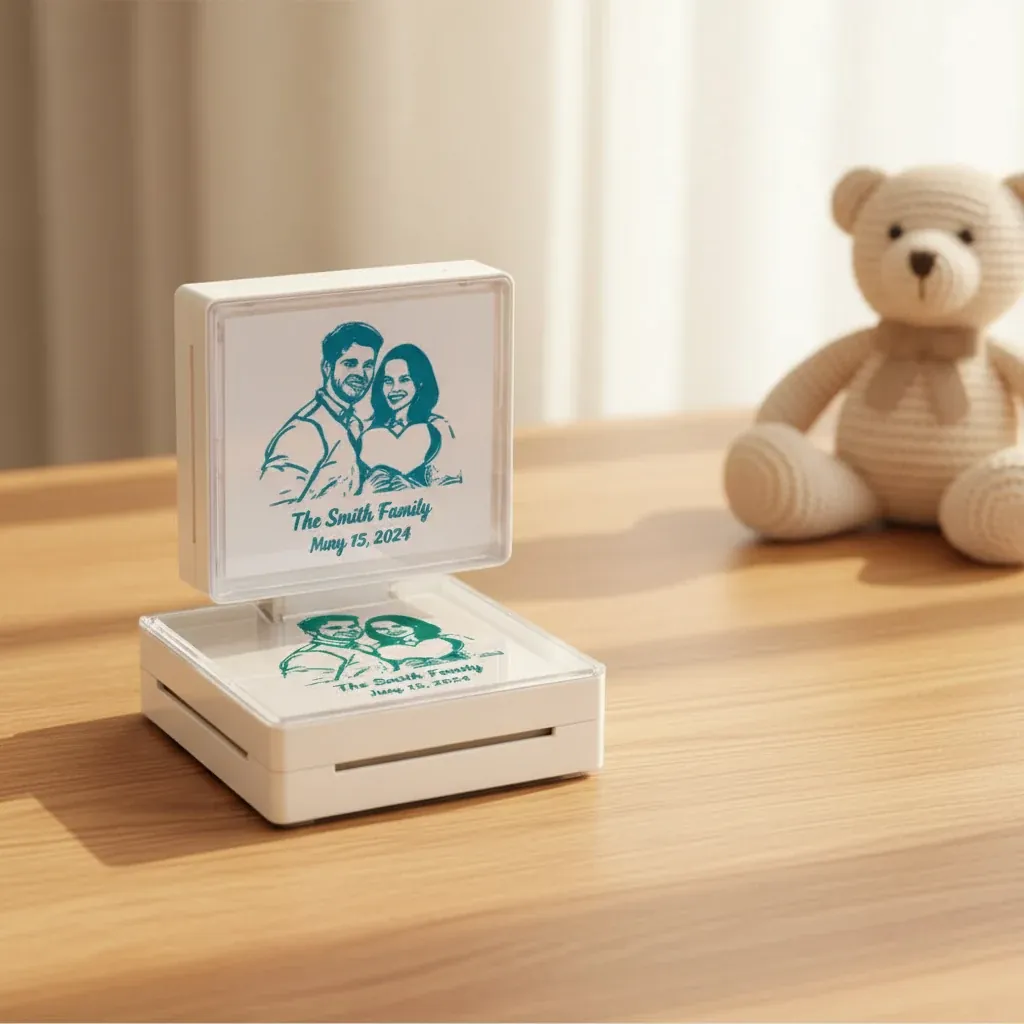 Custom Portrait Stamp – personalised gift, premium product photo