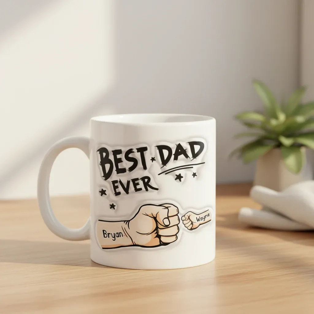 Personalised 3D Inflated Effect Coffee Mug – personalised gift, premium product photo