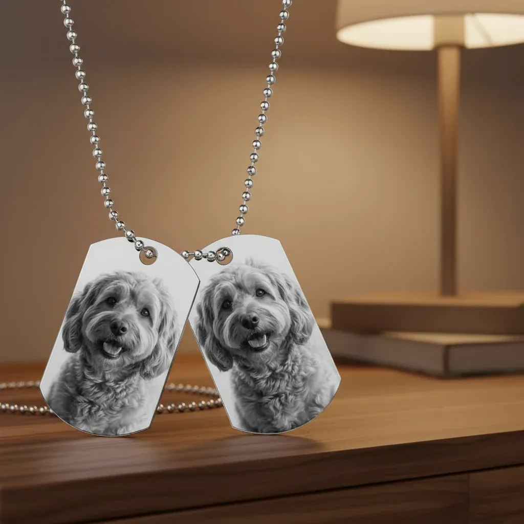 personalised-double-dog-tag-necklace-1 Personalised Double Dog Tag Necklace – personalised gift, premium product photo
