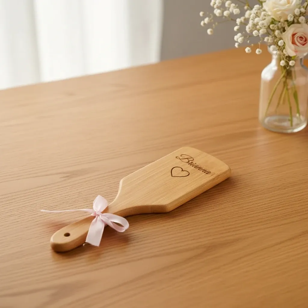 Personalised Hairbrush Custom Engraved Comb for Bridesmaids – personalised gift, premium product photo